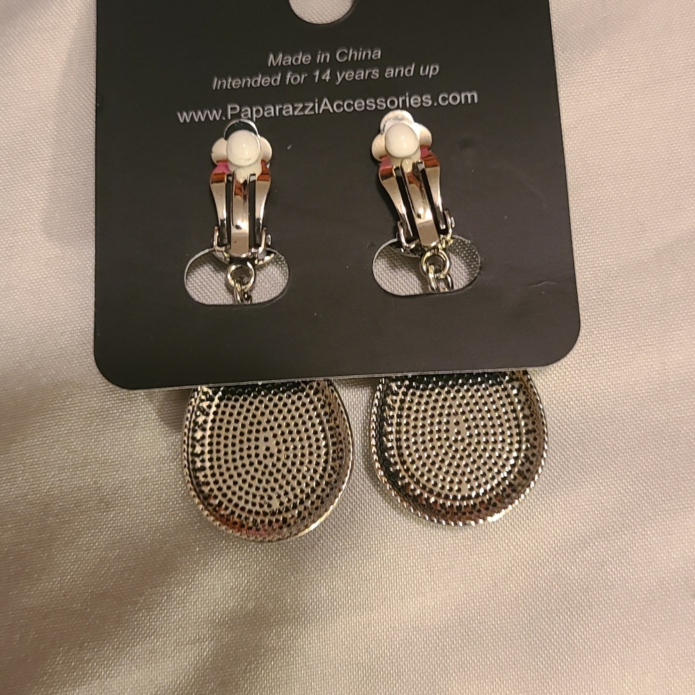 Silver clip on earrings